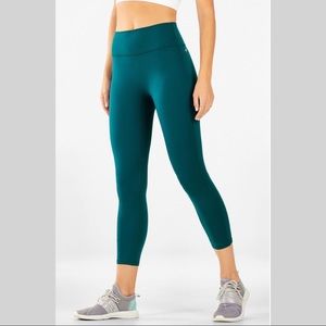 Fabletics Trinity High Waisted Pocket Capri - Teal